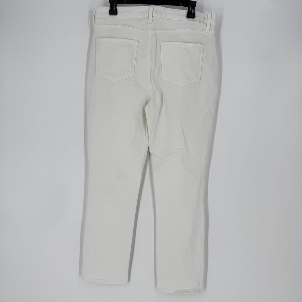 PAIGE Sarah Slim White Jeans‎ Women's Size 32 Distressed Stretch Denim - Picture 3 of 8